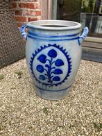 Grote franse Betschdorf-pot aardewerk frans landelijk blauw, Tuin en Terras, Bloempotten, Ophalen, Zo goed als nieuw, Aardewerk