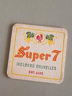oud viltje SUPER 7 brouwerij KOEKELBERG Ixelles Brussel, Ophalen of Verzenden, Zo goed als nieuw, Viltje(s)