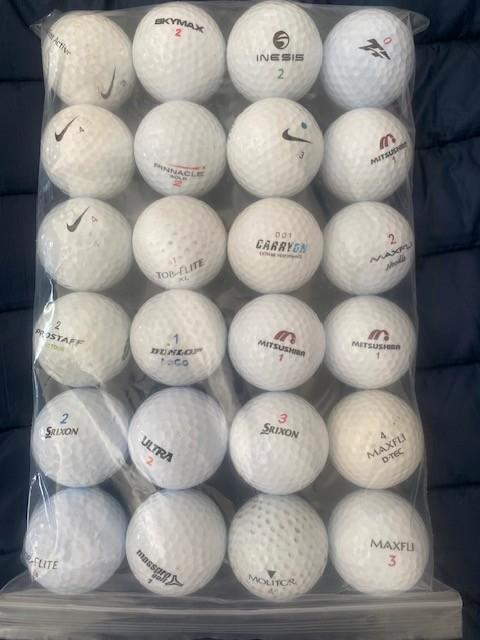 Balles de golf mixte (24 pcs), Hobby & Loisirs créatifs, Hobby & Loisirs Autre, Utilisé, Enlèvement ou Envoi