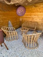 Vintage rotan salon/lounge, Tuin en Terras, Ophalen, Rotan