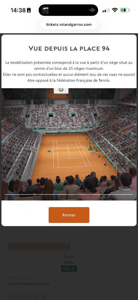1/4 de finale Roland Garros, Ophalen of Verzenden, Nieuw, Overige typen