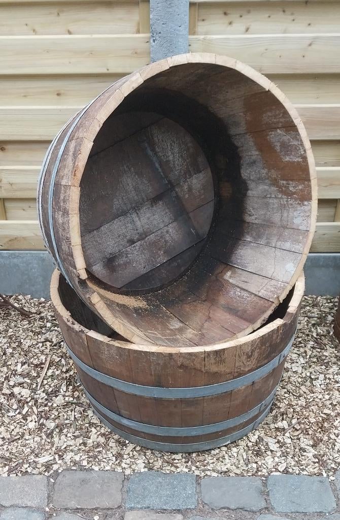 Bloembakken wijnvaten 3 modellen, Tuin en Terras, Ophalen