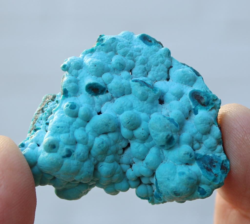 botryoidale CHRYSOCOLLA uit LUBUMBASHI in DR CONGO, Verzamelen, Ophalen of Verzenden, Mineraal