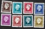 8 Postzegels Nederland 1972 Koningin Juliana 'En profil', Ophalen of Verzenden, Na 1940, Gestempeld