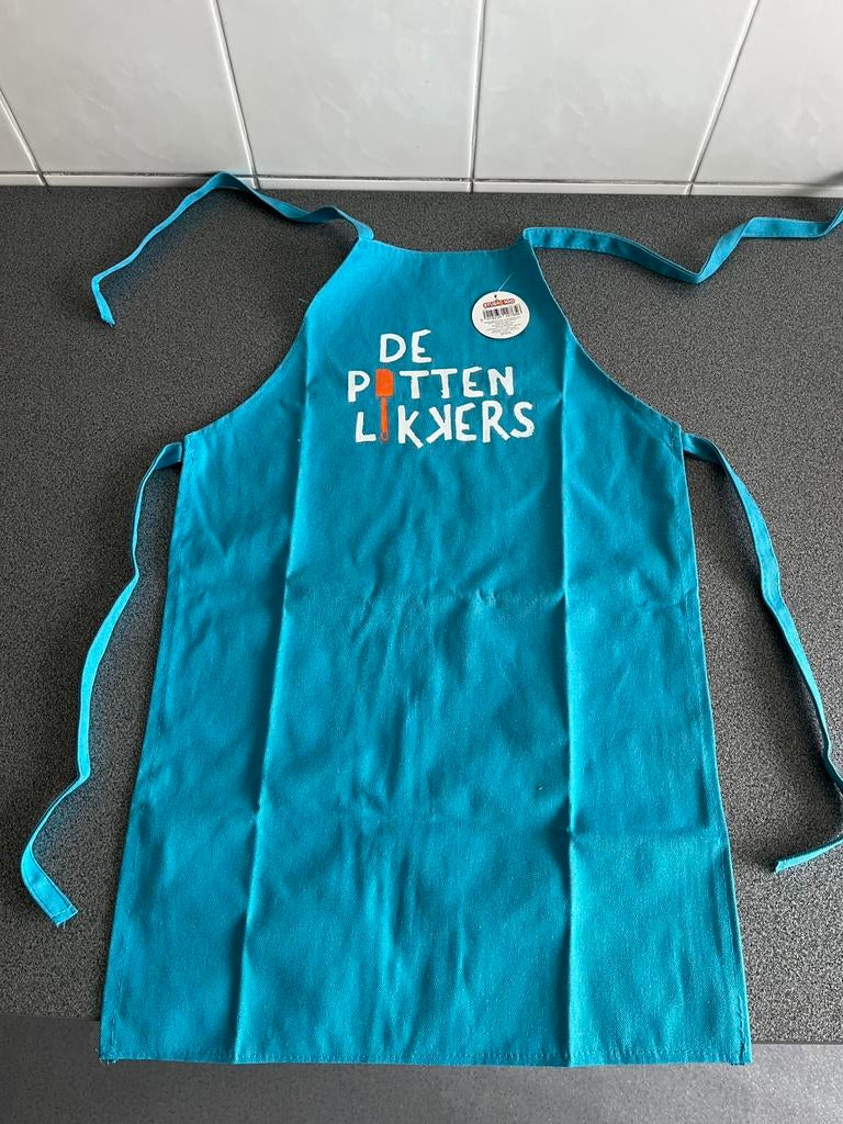Keukenschort De pottenlikkers, Huis en Inrichting, Ophalen of Verzenden, Nieuw, Schort