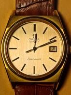 Omega, Seamaster, plaqué or, quartz, millésime 1975 1980,, Enlèvement ou Envoi, Or, Omega, Doré