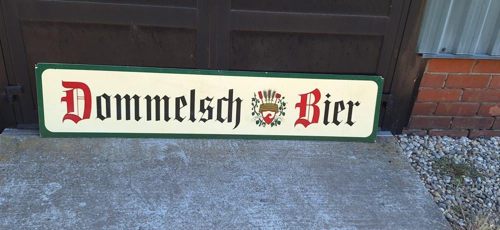 Kunststof Dommelsch Bier reclame bord/paneel., Ophalen, Gebruikt, Reclamebord