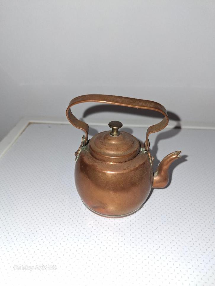 ancienne bouloire en cuivre miniature, Antiquités & Art, Antiquités | Bronze & Cuivre, Cuivre, Enlèvement ou Envoi