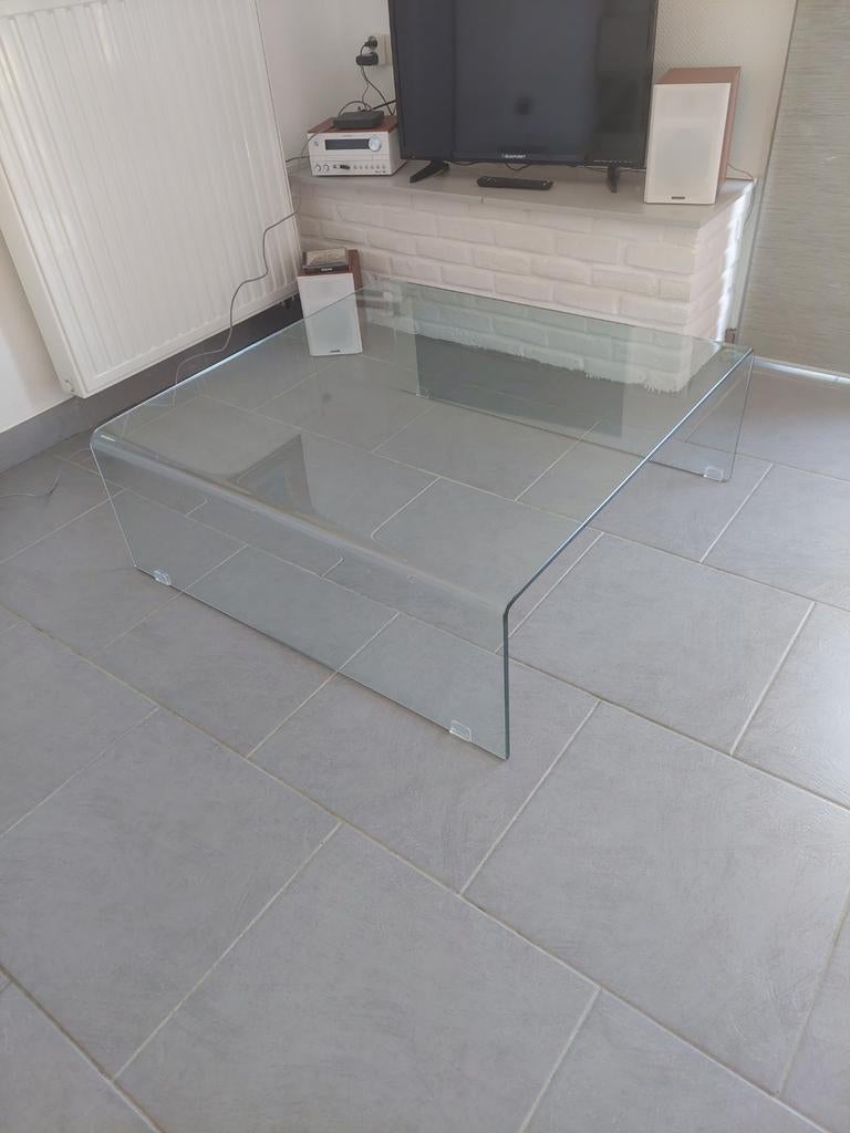 Table basse en verre trempé 1m, Enlèvement, Verre
