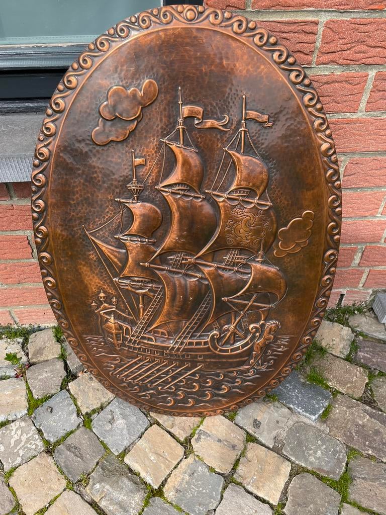 Plaque en cuivre, Antiquités & Art, Enlèvement, Cuivre