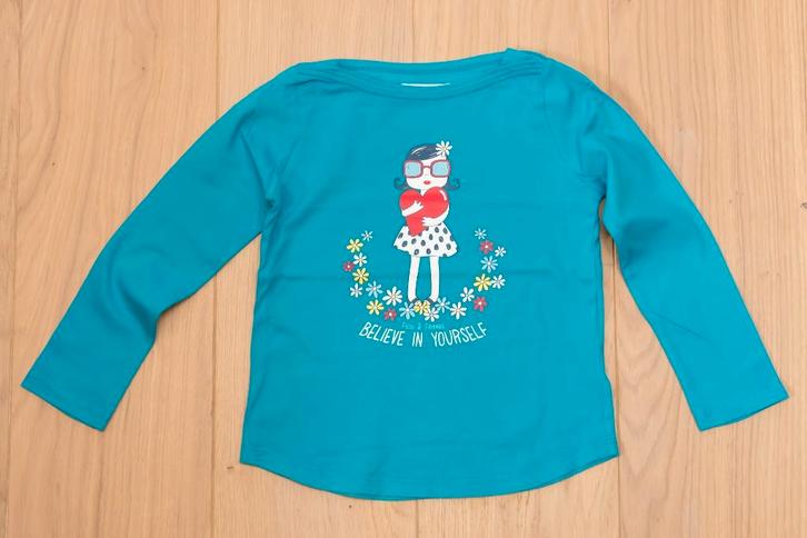 Blauwe T-shirt Filou & Friends, maat 5 jaar, Kinderen en Baby's, Kinderkleding | Maat 110, Gebruikt, Meisje, Shirt of Longsleeve