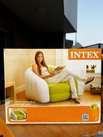 Intex Cafe Club Chair -Comfortabele, Opblaasbaar (Groen/Wit), Huis en Inrichting, Ophalen of Verzenden, Nieuw, Overige materialen