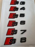 Audi s3 s4 s5 s6 s7 s8 zwarte koffer logo's, Ophalen of Verzenden