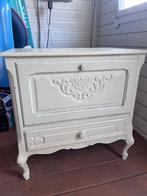 Commode vintage blanc patiné – style shabby chic, Enlèvement, Utilisé
