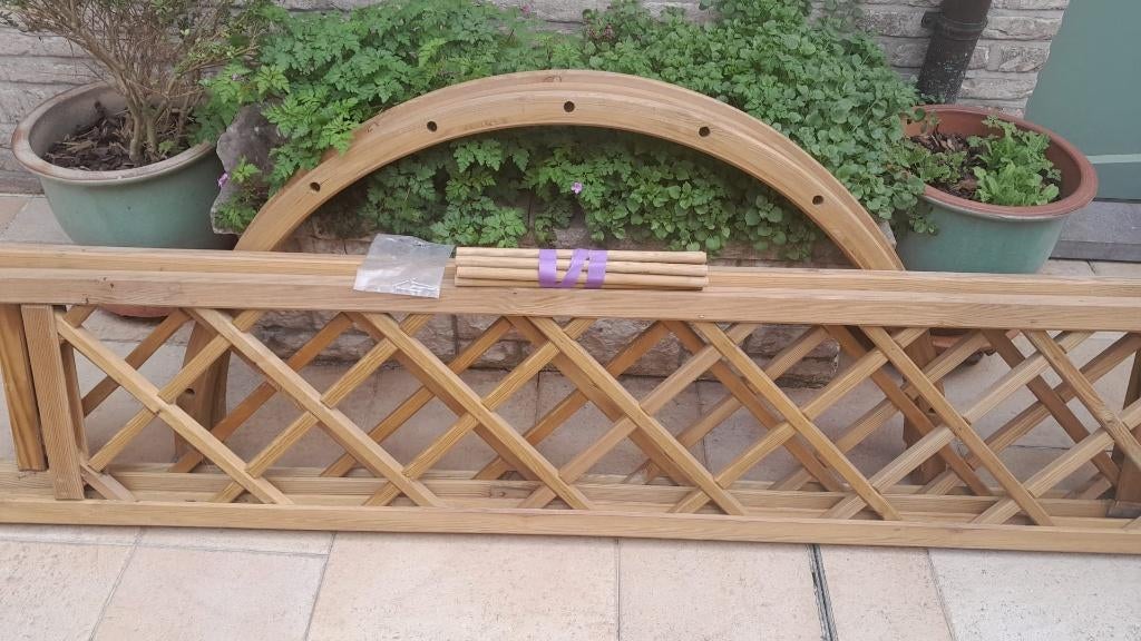 Rozenboog rond + 4 gegalvaniseerde paalpunten, Tuin en Terras, Ophalen, 100 tot 150 cm, 200 cm of meer, Nieuw