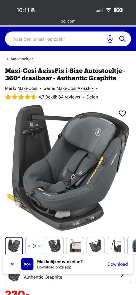 Maxi cosi axissfix, Enfants & Bébés, Sièges auto, Comme neuf, Maxi-Cosi, 0 à 18 kg, Isofix, Dossier réglable, Mode veille, Enlèvement