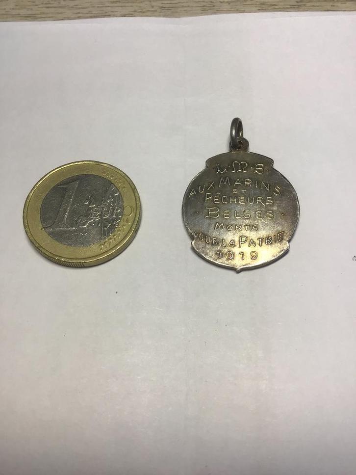 Rare médaille d'argent marines belges morts Première Guerre, Collections, Objets militaires | Général, Enlèvement ou Envoi