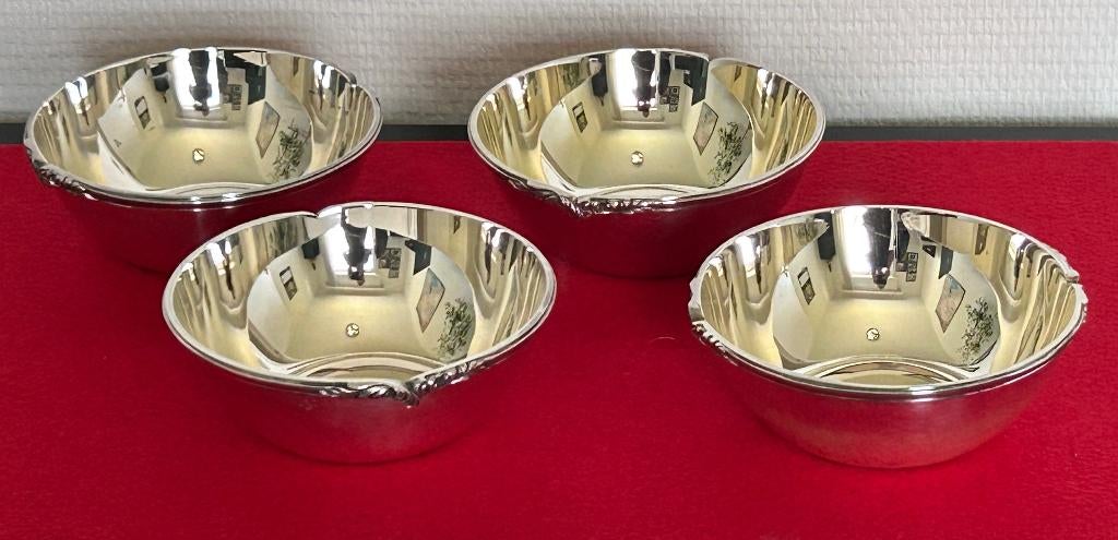 4 Bols en Argent Plaqué Orfèvrerie Wiskemann, Antiquités & Art, Enlèvement ou Envoi, Argent