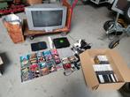 Lot spelcomputers, games en bijhorende crt TV, Games en Spelcomputers, Ophalen