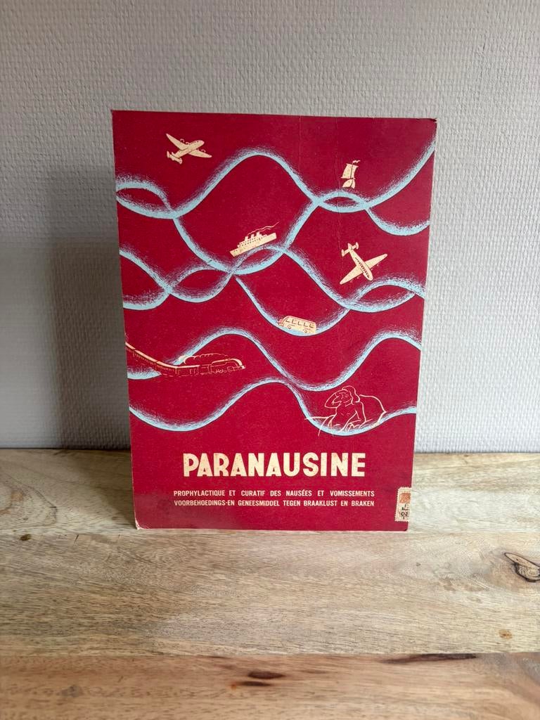 Vintage reclamebord 1952 Paranausine, Ophalen of Verzenden, Gebruikt, Reclamebord