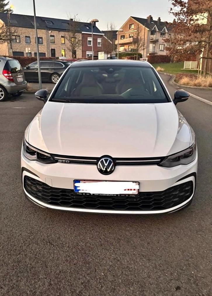 Golf 8 gtd, Autos, Volkswagen, Particulier, Golf, Diesel, Euro 6, Berline, 5 portes, Automatique, Blanc, Gris, Cuir et Alcantara