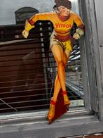 Veedol oude reclame Pin Up, Verzamelen, Ophalen, Gebruikt, Reclamebord