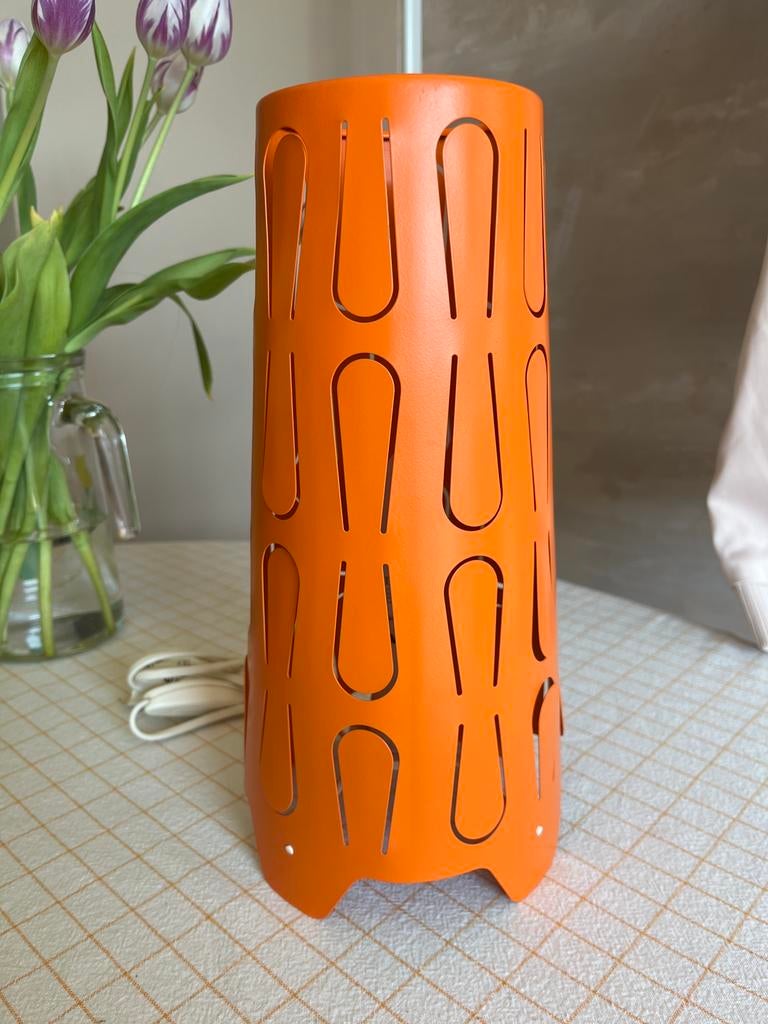 Lampe de table vintage IKEA — orange — design rétro, Maison & Meubles, Enlèvement ou Envoi, Comme neuf, Métal, Retro vintage