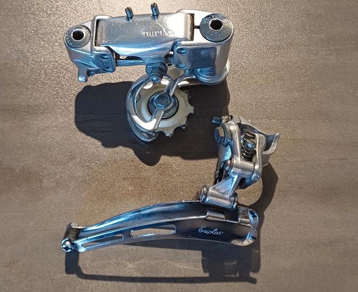 Triplex derailleurset (voor/achter) - Uitstekende staat, Fietsen en Brommers, Fietsonderdelen, Gebruikt, Racefiets, Derailleur of Ketting