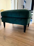 Velvet groen voetenbankje, Huis en Inrichting, Ophalen, Zo goed als nieuw