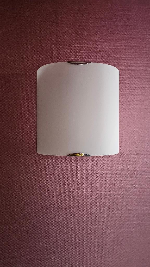 EIGENTIJDSE LICHTE WANDLAMPEN, Huis en Inrichting, Lampen | Wandlampen, Zo goed als nieuw, Glas, Metaal, Ophalen