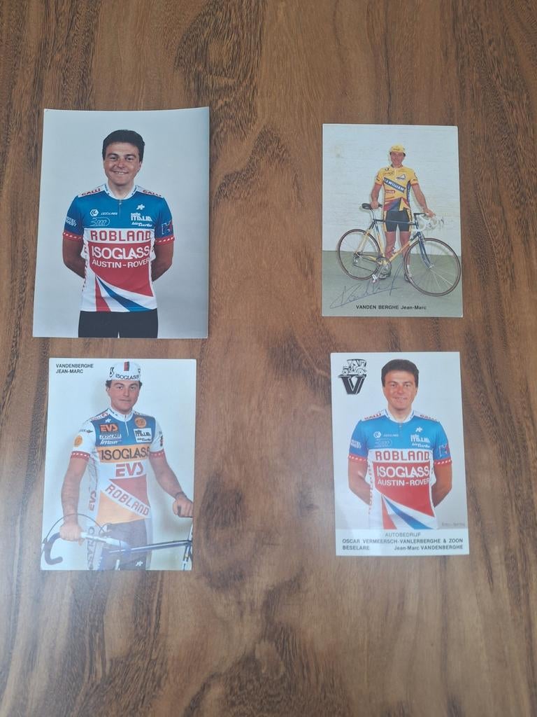 4 Wielerkaarten Jean-Marc Vandenberghe, Ophalen of Verzenden