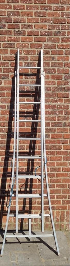 Dubbele schuifladder van 2x2 m, Ophalen, Ladder