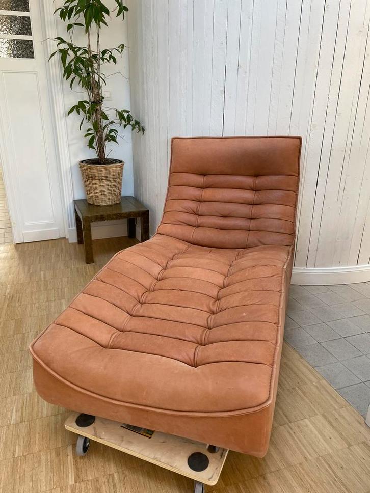 Calia fox trot foxtrot cognac in dik leder, Huis en Inrichting, Zetels | Zetels en Chaises Longues, Zo goed als nieuw, Ophalen