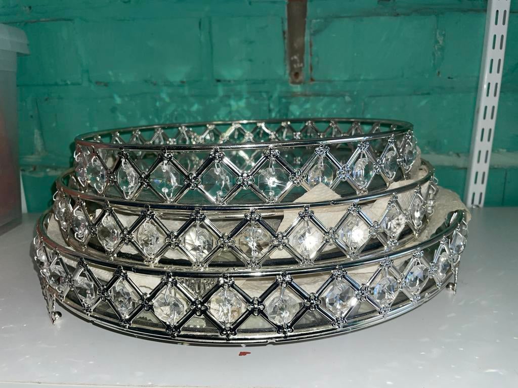 Dienblad, Huis en Inrichting, Woonaccessoires | Schalen en Manden, Ophalen, Schaal, Rond, Glas
