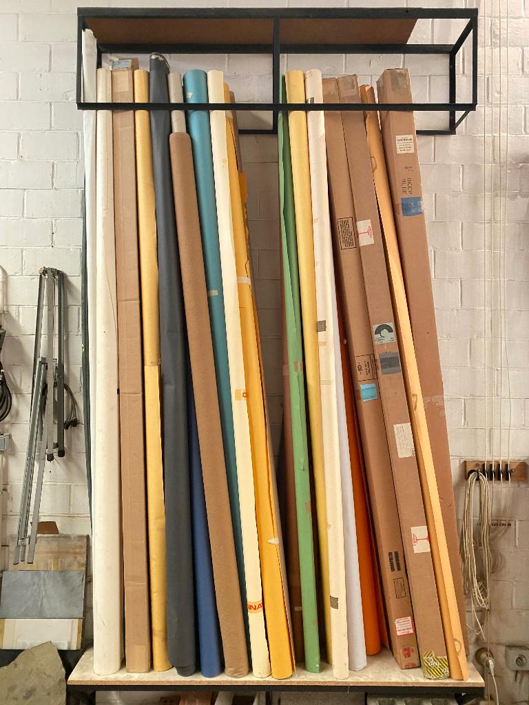 Lot fonds photo studio + rack métal, Enlèvement, Utilisé, Arrière-plan