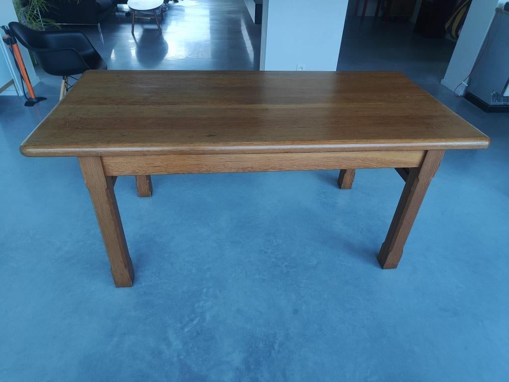 Massief houten eettafel – 180 x 89 cm, Huis en Inrichting, Ophalen, Gebruikt