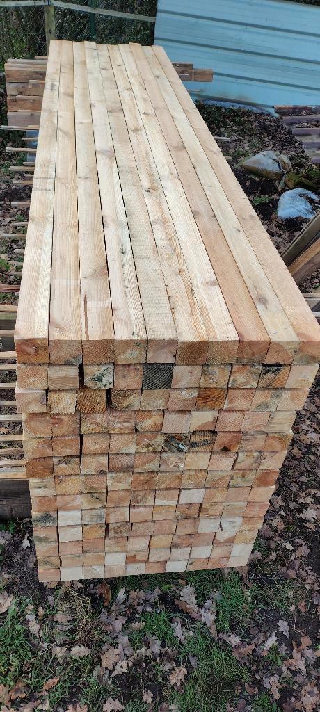 verschillende soorten maten  kepers en palen, Doe-het-zelf en Bouw, Hout en Planken, Zo goed als nieuw, Balk, Vuren, 250 tot 300 cm