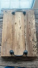 Houten tray opdienblad met handvaten, Enlèvement, Comme neuf, Bois
