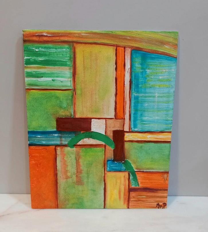 Spring is in the air! Fris, intens schilderij, olieverf, Antiek en Kunst, Kunst | Schilderijen | Modern, Verzenden