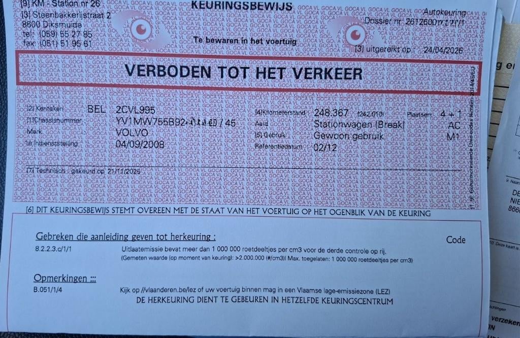 Afgekeurd | Volvo V50, Auto's, Euro 5, Zwart, Leder, 159 g/km