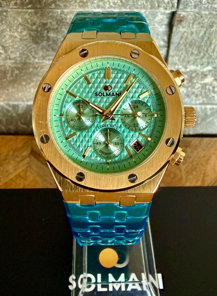 SOLMANI TERRA SPORT CHRONO N°0005/2000 VAUT699€! 💯% NOUVEAU, Enlèvement ou Envoi, Neuf