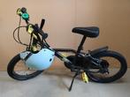 Btwin kinderfiets Dark Hero 16 inch - 4 tot 6 jaar + HELM, Fietsen en Brommers, Fietsen | Kinderfietsjes, Ophalen, Gebruikt