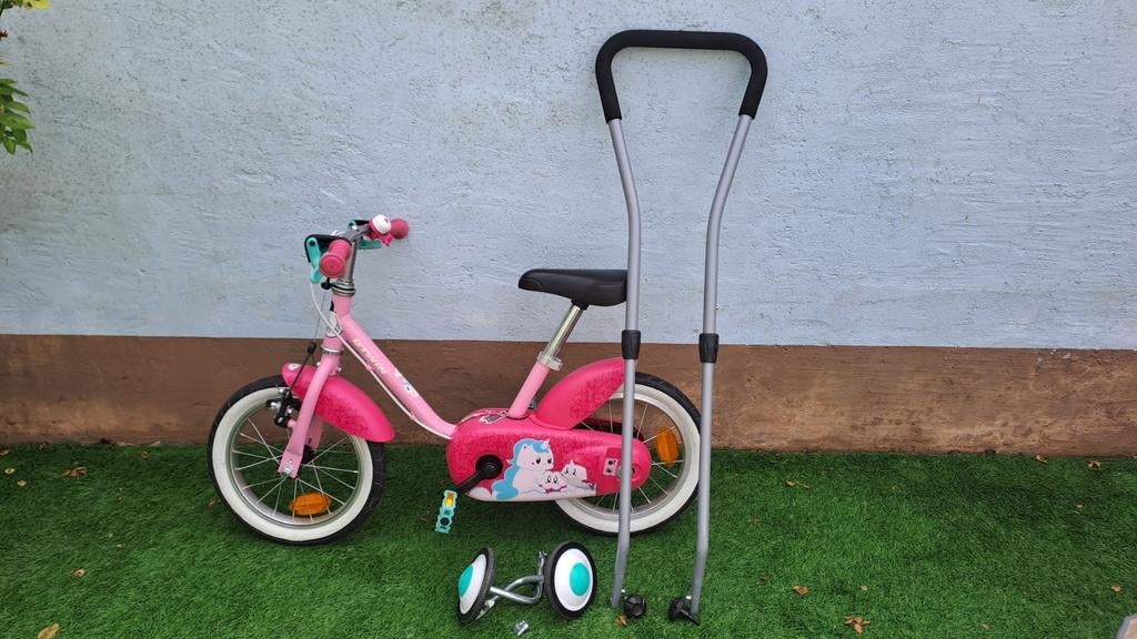 Kinderfietsje met extra's, Ophalen