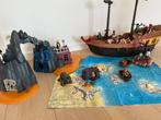 Gros lot Playmobil Pirates – bateau + île + accessoires, Enlèvement ou Envoi, Utilisé, Ensemble complet