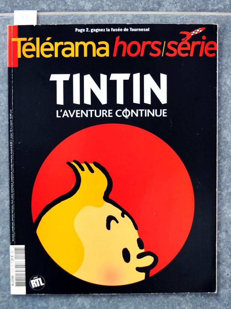 Tintin : l'aventure continue, Télérama hors-série, 2003, Enlèvement ou Envoi, Tintin, Comme neuf, Livre ou Jeu