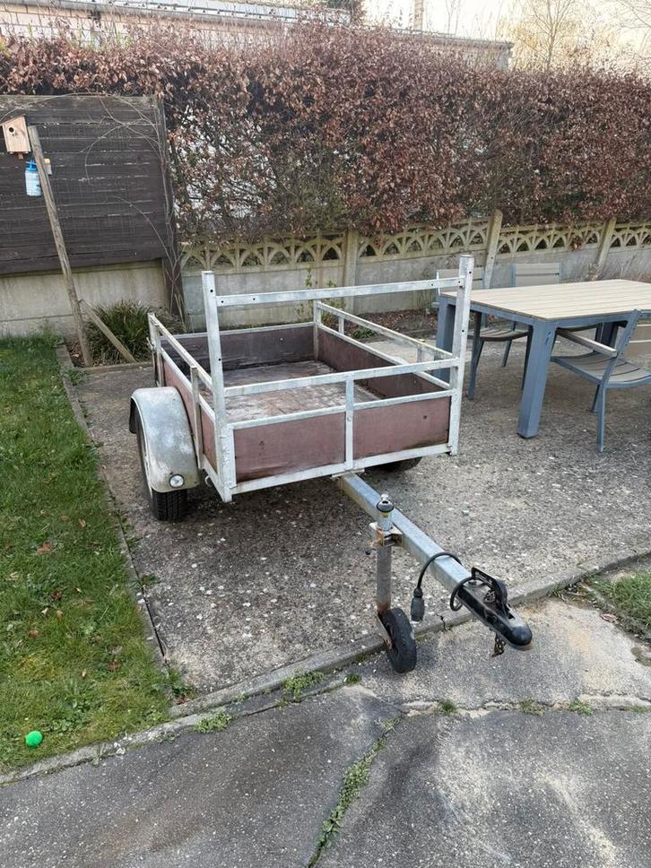 Aanhangwagen - enkelas - 1m x 1m50, Auto diversen, Aanhangers en Bagagewagens, Gebruikt, Ophalen