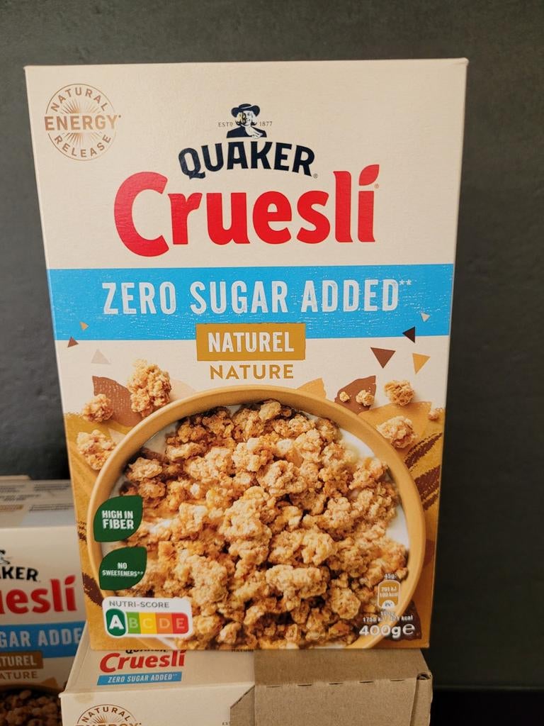 Cruesli quaker zero sugar 5 dozen, Ophalen of Verzenden, Nieuw