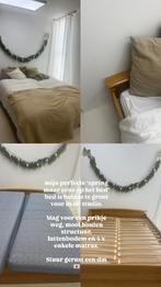 Dubbel bed te koop, Ophalen, Bruin, 210 cm, Tweepersoons