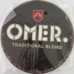 Panneau rond en métal Omer - rétro vintage mancave, Collections, Enlèvement ou Envoi, Neuf, Panneau publicitaire