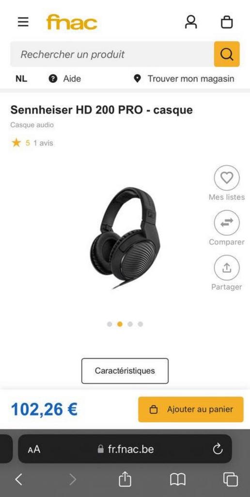 Casque sennheiser, Enlèvement, Utilisé, Sennheiser